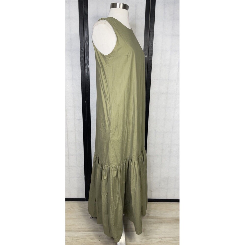 The Frankie Shop - Gathered Tiered Cotton-poplin Midi Dress. Size: S - Picture 2 of 6